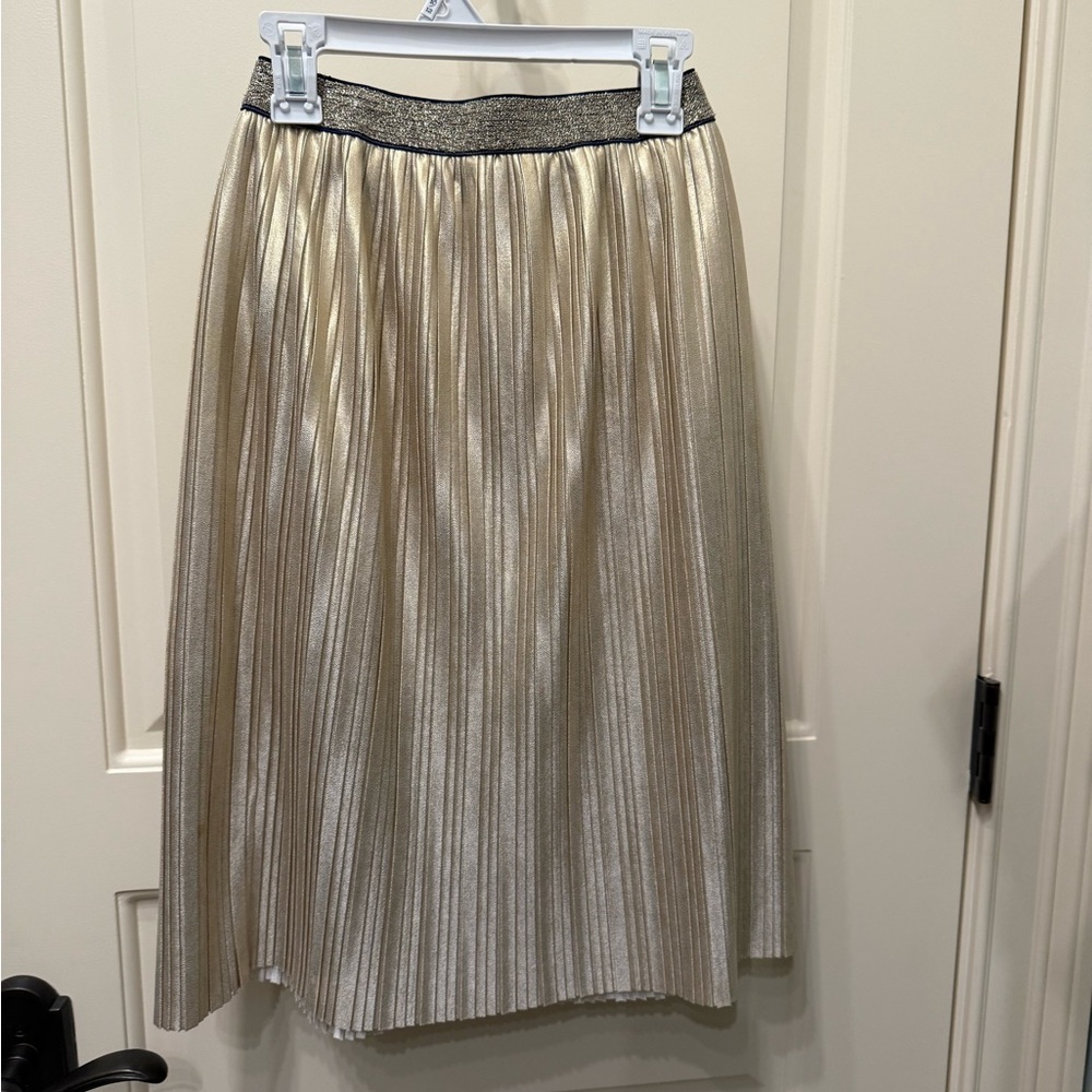 Kate Spade New York Elegant Gold Pleated Skirt girls size 8